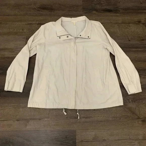 Eileen fisher Organic cotton Jacket light cream | size large - Picture 6 of 13